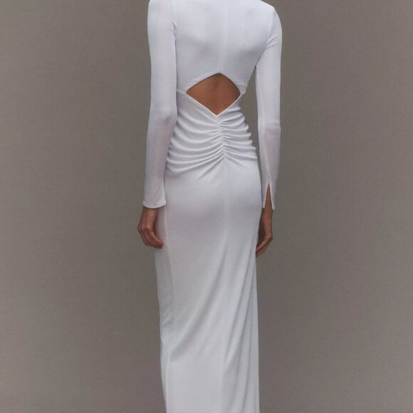 Katie May In A Mood Long-Sleeve V-Neck Slim Maxi Dress - Picture 4 of 4